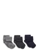 Wool Rib Baby Socks - 3-Pack Sokker Strømper Multi/patterned Mp Denmar...
