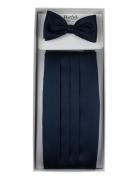 Polyester Cummerbund Set Sløyfe Navy Portia 1924