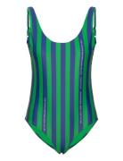 Agnetha Merirosvo Swimsuit Badedrakt Badetøy Green Marimekko