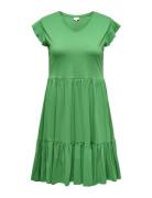 Carmay Cap Sleeves Frill Dress Jrs Kort Kjole Green ONLY Carmakoma