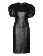Blair Sequin Dress Knelang Kjole Black Malina