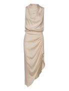 Tilda Dress Knelang Kjole Beige Ahlvar Gallery