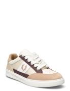 B440 Textured Poly/Lthr Lave Sneakers Beige Fred Perry