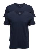 Mens Knit 2Pack Tsh Tops T-shirts Short-sleeved Navy Emporio Armani