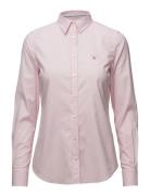 Stretch Oxford Solid Tops Shirts Long-sleeved Pink GANT