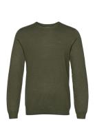 Melange Round Neck Knit Tops Knitwear Round Necks Khaki Green Lindberg...