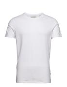 Cfdavide Crew Neck Tee Tops T-shirts Short-sleeved White Casual Friday