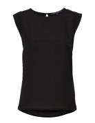 Polly Plains Cappedtee Tops T-shirts & Tops Sleeveless Black French Co...