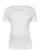 Top Mom Vega Tops T-shirts & Tops Short-sleeved White Lindex