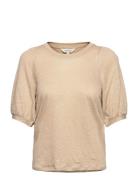 Evinpw Ts Tops T-shirts & Tops Short-sleeved Beige Part Two