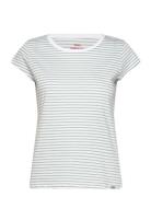 Organic Favorite Stripe Teasy Tops T-shirts & Tops Short-sleeved Green...