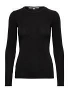 Matima O-Neck Tee Tops T-shirts & Tops Long-sleeved Black Second Femal...