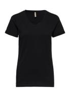 Sc-Babette Tops T-shirts & Tops Short-sleeved Black Soyaconcept