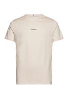 Lens T-Shirt Tops T-shirts Short-sleeved Cream Les Deux