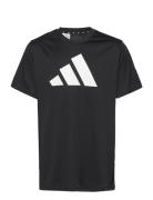 U Tr-Es Logo T Sport T-shirts Short-sleeved Black Adidas Sportswear