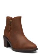 Scene Zip Shoes Boots Ankle Boots Ankle Boots With Heel Brown Clarks