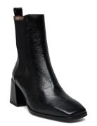 Croco/Iseo Shoes Boots Ankle Boots Ankle Boots With Heel Black Wonders