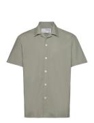 Slhregmeo Shirt Ss W Tops Shirts Short-sleeved Green Selected Homme