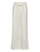 Kogcaro Pb Wide Linen Bl Pant Wvn Bottoms Trousers Cream Kids Only