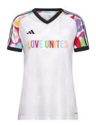 Tiro Jsy Pri W Sport T-shirts & Tops Short-sleeved White Adidas Perfor...