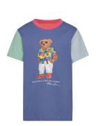 Polo Bear Color-Blocked Cotton Tee Tops T-shirts Short-sleeved Multi/p...