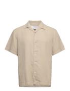 Slhrelax-Pastel-Linen Shirt Ss Resort W Tops Shirts Short-sleeved Beig...