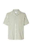Slhrelax-Sal Shirt Ss Resort Tops Shirts Short-sleeved Cream Selected ...