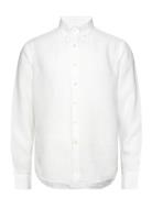 Reg Fit Bd Signature Linen Designers Shirts Casual White Oscar Jacobso...