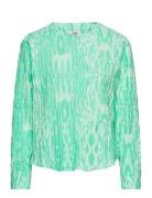 Chakra Fleur Shirt Aop Tops Shirts Long-sleeved Green Mads Nørgaard