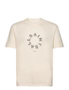 Valence Ss Crew Tops T-shirts Short-sleeved Cream AllSaints