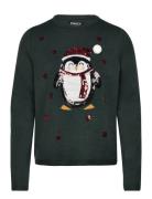 Onlxmas Pinguin Pullover Ex Knt Tops Knitwear Jumpers Green ONLY