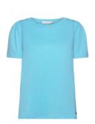T-Shirt With Pleats Tops T-shirts & Tops Short-sleeved Blue Coster Cop...