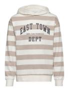 Striped Cotton-Blend Sweatshirt Tops Sweat-shirts & Hoodies Hoodies Be...