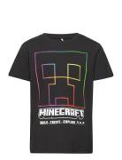 Nkmjinko Minecraft Ss Top Bfu Tops T-shirts Short-sleeved Black Name I...
