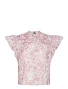 C_Bantina Tops Blouses Short-sleeved Pink BOSS