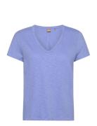 C_Eslenza Tops T-shirts & Tops Short-sleeved Blue BOSS