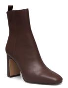Adelisa Bootie Shoes Boots Ankle Boots Ankle Boots With Heel Brown Ste...