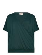 Wa-Stella Tops T-shirts & Tops Short-sleeved Green Wasabiconcept