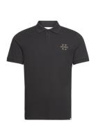 Les Deux Ii Pique Polo Tops Polos Short-sleeved Black Les Deux