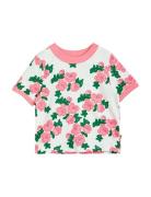 Roses Aop Ss Tee Tops T-shirts Short-sleeved Pink Mini Rodini