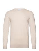 Cotton Silk Cn Sweater Tops Knitwear Round Necks Beige Calvin Klein