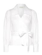 Calypso Shirt Tops Blouses Long-sleeved White Andiata