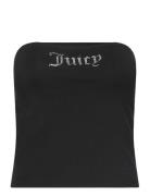 Jersey Babey Bandeau Top Tops T-shirts & Tops Sleeveless Black Juicy C...