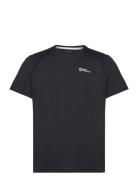 Prelight Trail T M Sport T-shirts Short-sleeved Black Jack Wolfskin