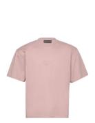 Printed Over D T-Shirt Tops T-shirts Short-sleeved Pink Roots By Han K...