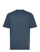 Pinstripe T-Shirt Tops T-shirts Short-sleeved Blue Lyle & Scott