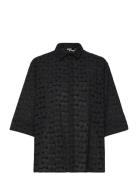 Fresh Air Shirt Tops Shirts Short-sleeved Black Uhana