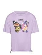 Levi's Meet And Greet Cinched Top Tops T-shirts Short-sleeved Purple L...
