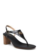 Large Croc Emboss-Westcott Ii-Sn-He Sandal Med Hæl Black Lauren Ralph ...