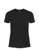 Pcnicca Ss O-Neck Top Noos Tops T-shirts & Tops Short-sleeved Black Pi...